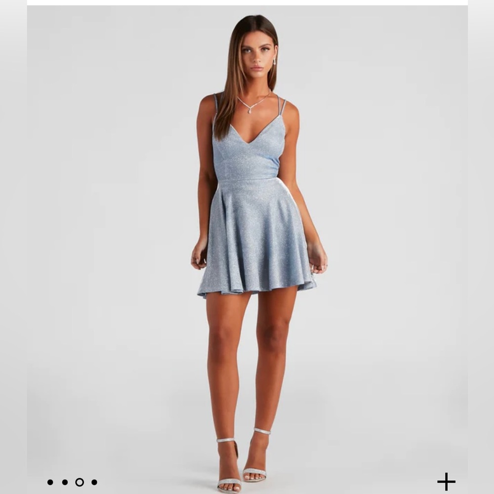 Windsor Rashida lattice glitter back dress